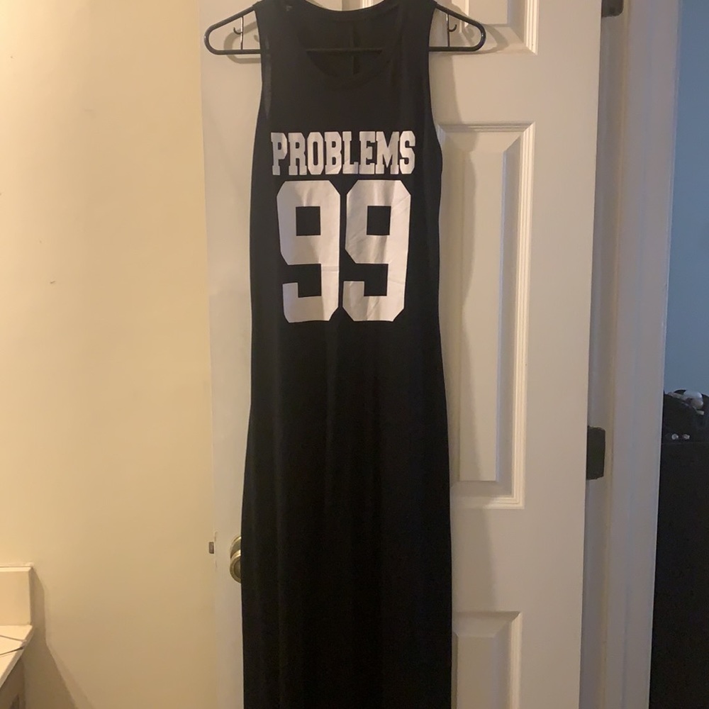 Long black 99 problems dress